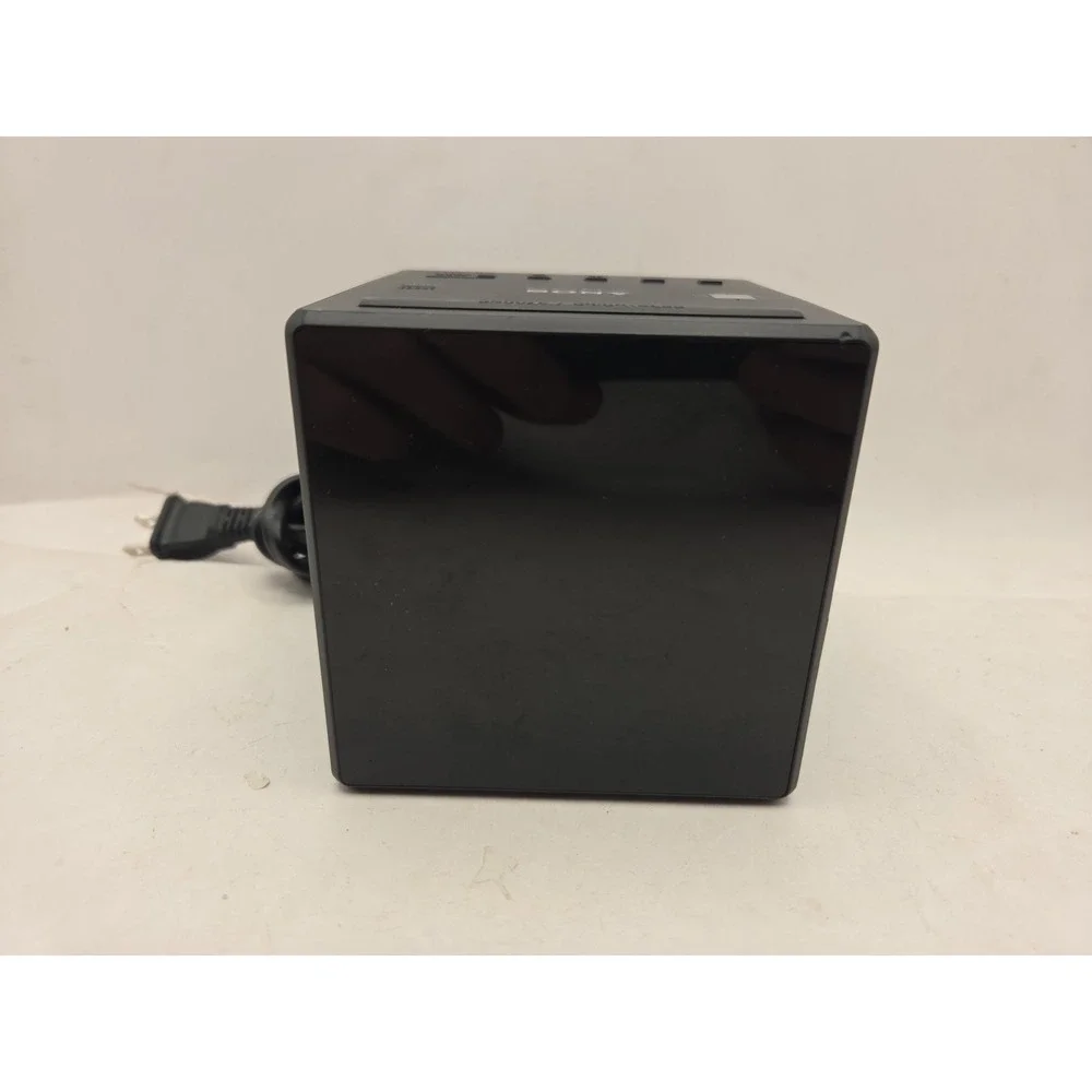 Sony ICF-C1 Cube Alarm Clock AM/FM Radio - Black - Great Shape, Tested Working!